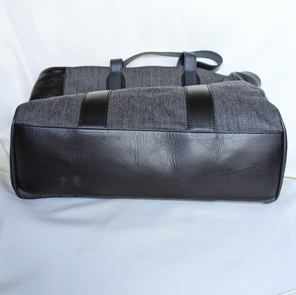 Trussardi 1911 Oversized Black & Gray Tote Bag Italy - Picture 10 of 13